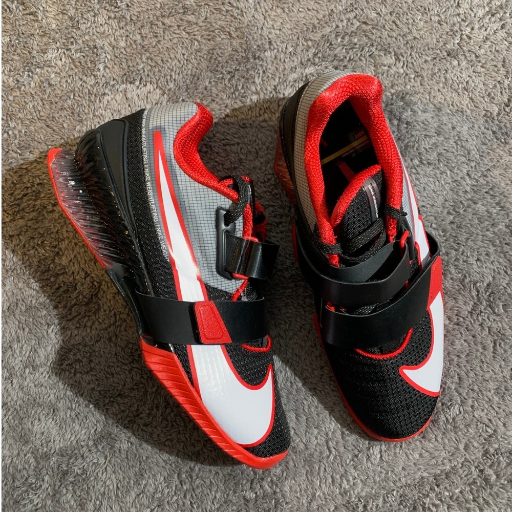 Nike Romaleos‎ 4 Mens Weightlifting Shoes Black Red White CD3463-003 Size 8.5 US